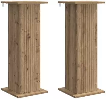 vidaXL Pflanzenst&auml;nder Artisan-Eiche 30,5x30x80,5cm, 2 Stk. (899779)