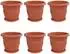 vidaXL Blumentöpfe 6er-Set ziegelrot Ø30x25cm Kunststoff (3403272)