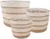 vidaXL Pflanzenkörbe Seegras, naturfarben/weiß/beige, 3er-Set (42012252)