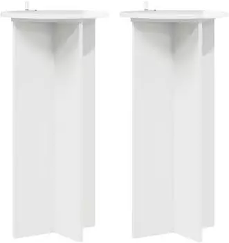 vidaXL Pflanzenst&auml;nder hochglanz wei&szlig; 40x40x80cm, 2er-Set (899703)