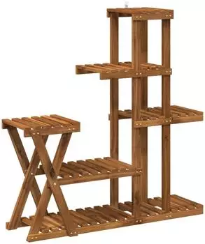 vidaXL Pflanzenst&auml;nder Akazienholz massiv, natur, 95x25x101,5cm (903104)