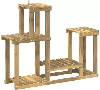 vidaXL Pflanzenst&auml;nder wei&szlig;, 90x25x73cm, Akazien-Massivholz (903093)