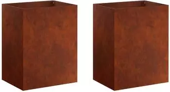 vidaXL Garten-Pflanzgef&auml;&szlig; Rostoptik 40x30x50cm, 2er-Set (8005497)