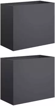vidaXL Garten-Pflanzgef&auml;&szlig; 2er-Set anthrazit 60x30x40cm (8005559)