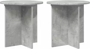 vidaXL Pflanzenst&auml;nder 2er-Set betongrau 40x40x40cm Holzwerkstoff (899729)