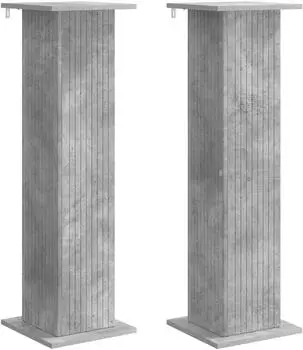 vidaXL Pflanzenst&auml;nder betongrau 30,5x30x100,5cm, 2er-Set (899751)