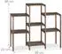 Relaxdays Blumenregal Pflanzenleiter Tannenholz, braun, 95x86x29cm (10026345_59)