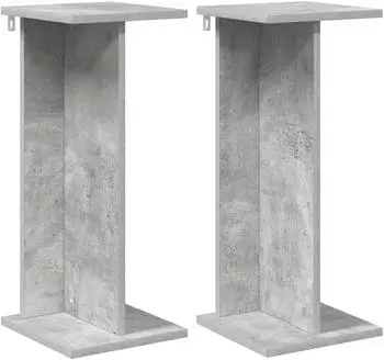 vidaXL Pflanzenst&auml;nder 2er-Set betongrau 25x25,5x60,5cm (899665)