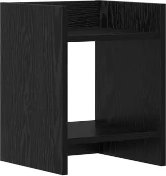 vidaXL Pflanzenst&auml;nder 2 Ablagen Holzwerkstoff schwarz Eichen-Optik 30x30x40cm
