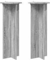 vidaXL Pflanzenst&auml;nder 2 Stk. Sonoma-Grau &Oslash;40 x 100 cm Holzwerkstoff