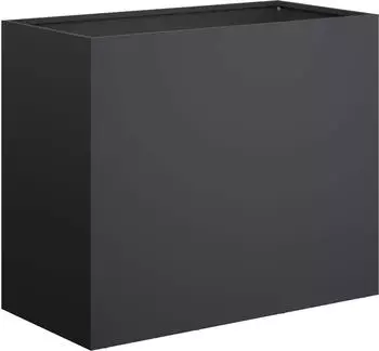 vidaXL Garten-Pflanzgef&auml;&szlig; schwarz 60x30x50cm kaltgewalzter Stahl (8005568)