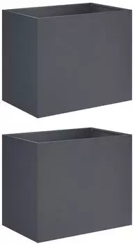 vidaXL Garten-Pflanzgef&auml;&szlig; 2er-Set anthrazit 50x40x50cm (8005657)