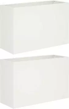 vidaXL Garten-Pflanzgef&auml;&szlig; wei&szlig; 80x40x50cm, 2er-Set (8005711)