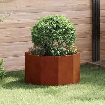 vidaXL Pflanzkübel rostig 60x60x35cm Wetterfeststahl