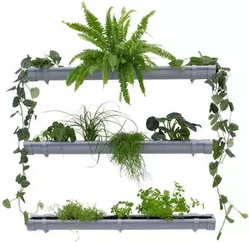 Jardinion Vertikaler Garten Pflanzenwand 3x1m grau