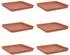vidaXL Quadratisches Blumentablett 6 St. ziegelrot 36x36x2,5cm (42020360)