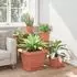 vidaXL Quadratisches Blumentablett 6 St. ziegelrot 36x36x2,5cm (42020360)