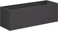 vidaXL Garten-Pflanzgef&auml;&szlig; Schwarz 60 x 20 x 20 cm Kaltgewalzter Stahl