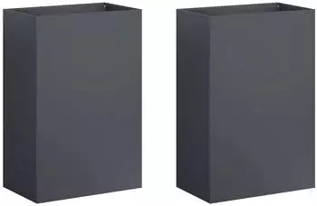 vidaXL Garten-Pflanzgef&auml;&szlig; 2er-Set anthrazit 50x30x75cm (8005545)