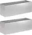 vidaXL Garten-Pflanzgefäß 2er-Set silber 60x20x20cm Stahl (8005159)