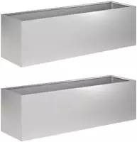 vidaXL Garten-Pflanzgef&auml;&szlig; 2 stk. Silber 100 x 30 x 30 cm