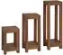vidaXL Pflanzenständer 3er-Set, natur, 25x25x80cm, Teak Massivholz (42026905)