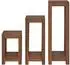 vidaXL Pflanzenständer 3er-Set, natur, 25x25x80cm, Teak Massivholz (42026905)