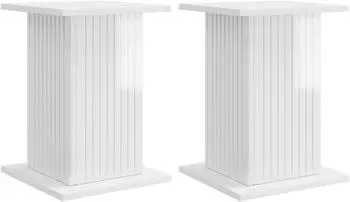 vidaXL Pflanzenständer 2er-Set hochglanz weiß 30,5x30x43cm (899807)