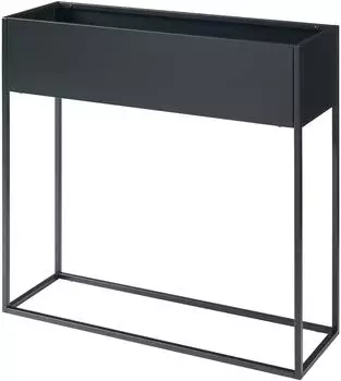 en.casa Joensuu Blumenständer Stahl schwarz 80x80x25cm