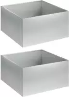 vidaXL Garten-Pflanzgef&auml;&szlig; 2 stk. Silber 60 x 60 x 30 cm