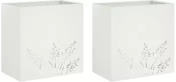 vidaXL Garten-Pflanzgef&auml;&szlig; wei&szlig; 50x30x49cm, 2er-Set (8005809)