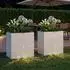 vidaXL Garten-Pflanzgefäß weiß 50x30x49cm, 2er-Set (8005809)