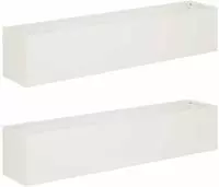 vidaXL Garten-Pflanzgef&auml;&szlig; 2 stk. Wei&szlig; 80 x 20 x 20 cm