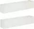vidaXL Garten-Pflanzgefäß 2er-Set, Stahl, weiß, 80x20x20cm (8005165)