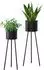 en.casa Dalhem Blumenständer 2er-Set, Metall, schwarz