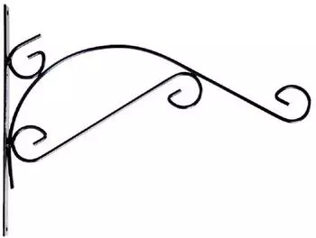 Esschert Blumentopfhalter Wandhaken, Metall, schwarz, 39cm (BPH123)
