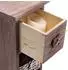 Caro Möbel Flower Beistellschrank 1 Schublade & 3 Körbe, Paulownia, braun