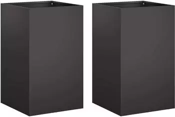 vidaXL Pflanzkasten rechteckig, schwarz, 30x30x40cm (2er-Set)