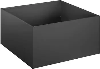 vidaXL Garten-Pflanzgef&auml;&szlig; schwarz 60x60x30cm kaltgewalzter Stahl (8005050)
