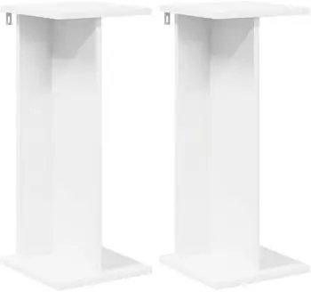 vidaXL Pflanzenst&auml;nder 2er-Set wei&szlig;, Holzwerkstoff, 25x25,5x60,5cm (899659)