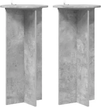 vidaXL Pflanzenst&auml;nder 2er-Set betongrau 40x40x80cm Holzwerkstoff (899702)