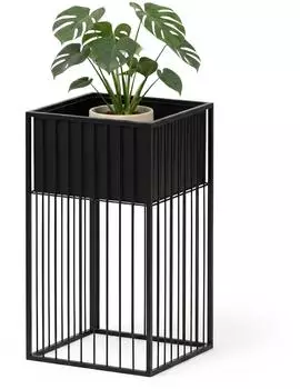 Relaxdays Blumenst&auml;nder A, Metall, schwarz, 61x30,5x30,5cm