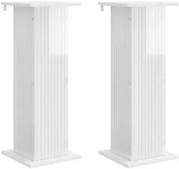 vidaXL Pflanzenst&auml;nder 2er-Set hochglanz wei&szlig; 30,5x30x80,5cm (899771)