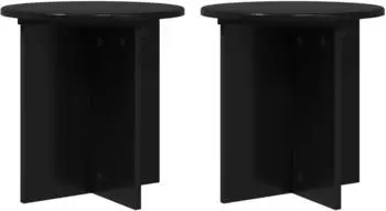 vidaXL Pflanzenst&auml;nder 2er-Set schwarz 40x40x40cm Holzwerkstoff (899727)