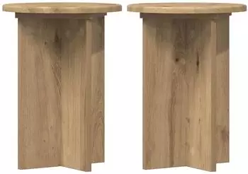vidaXL Pflanzenst&auml;nder 2er-Set Artisan-Eiche &Oslash;29,5x40cm
