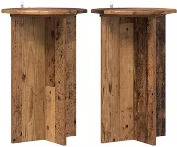 vidaXL Pflanzenst&auml;nder Altholz-Optik &Oslash;40x60cm, 2 Stk. (899715)