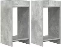 vidaXL Pflanzenst&auml;nder 2 Stk. Betongrau 30 x 30 x 60 cm Holzwerkstoff