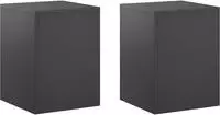 vidaXL Pflanzenst&auml;nder 2 pcs Schwarz 30 x 30 x 40 cm Stahl
