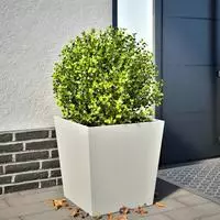 vidaXL Pflanzk&uuml;bel Wei&szlig; 50x50x50 cm Stahl