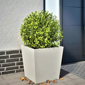 vidaXL Pflanzk&uuml;bel 50x50x50cm Stahl, wei&szlig; (851068)